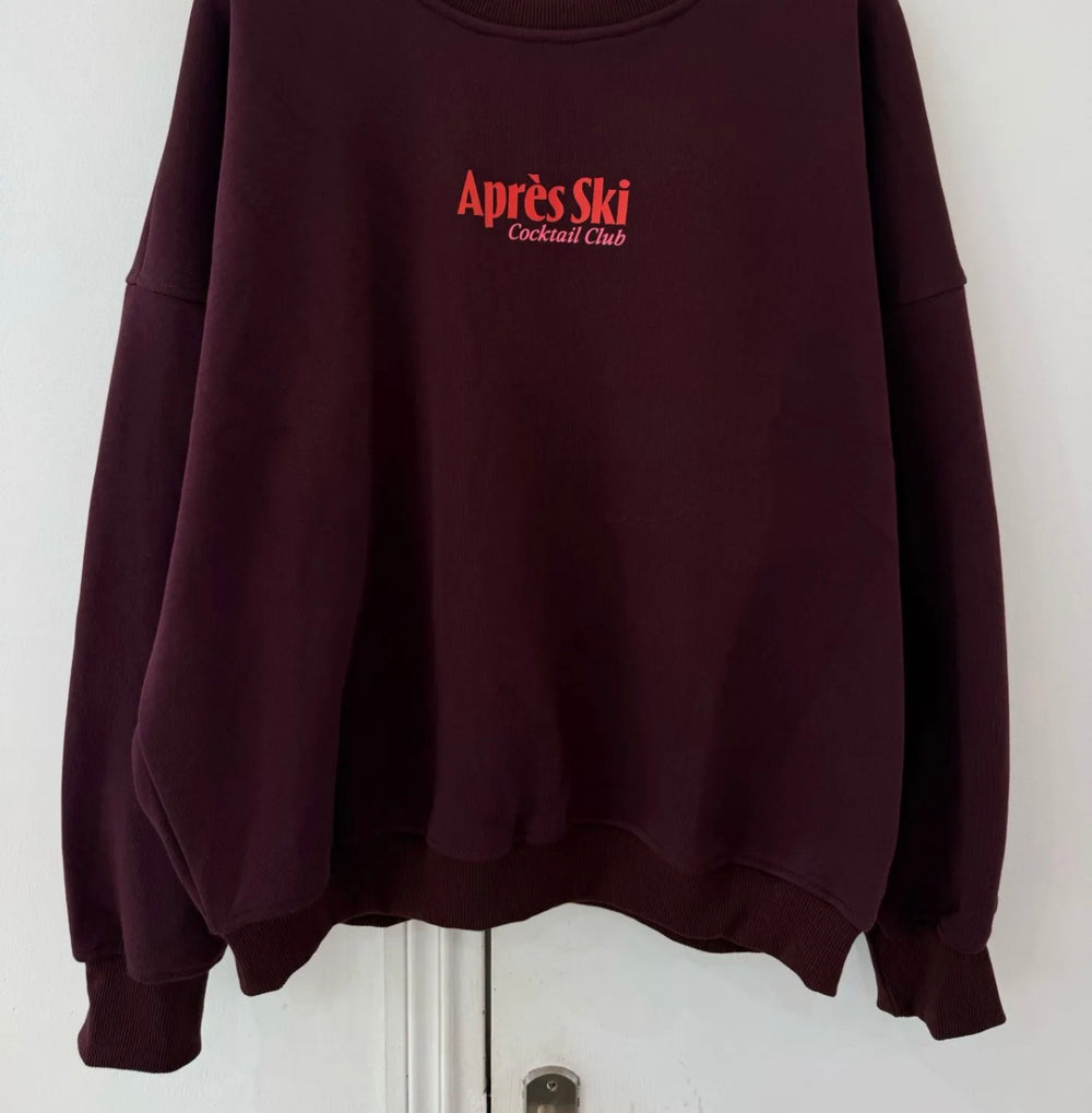 apres ski cocktail club sweater burgundy