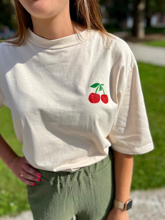 Cherry T-Shirt - Beige