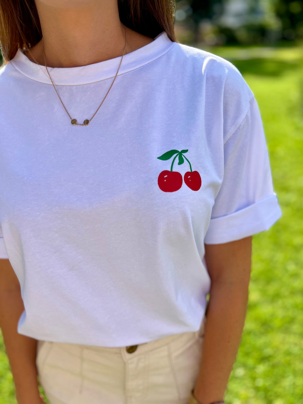 Cherry T-Shirt Wit