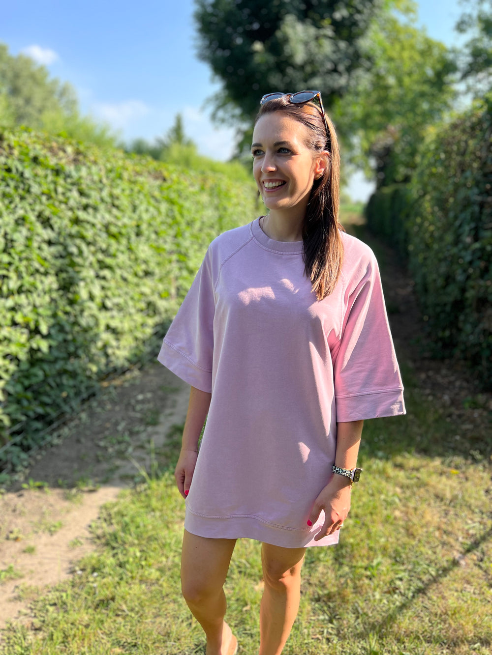 ines pink dress