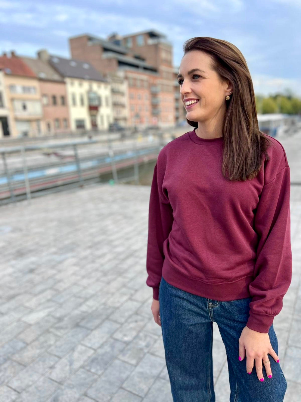 burgundy sweater