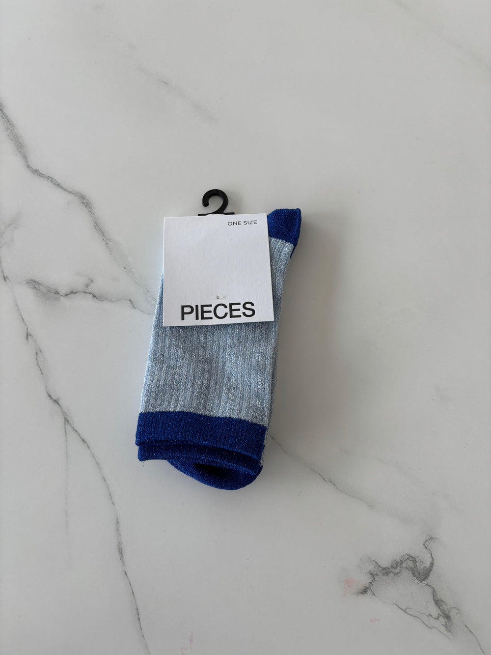 double blue socks
