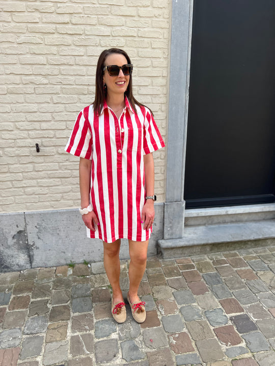 jade summer dress red