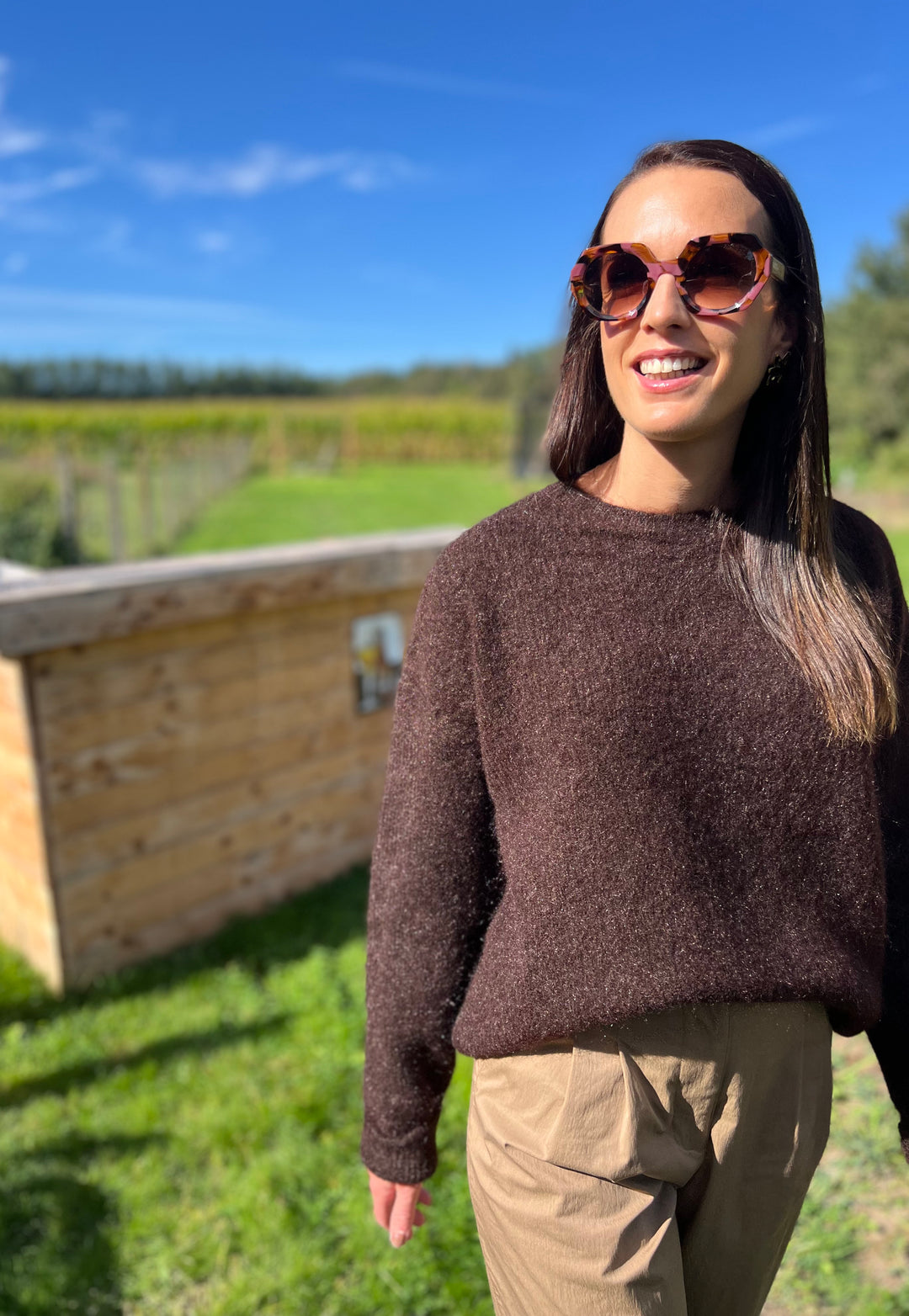 lucy chocolate knit