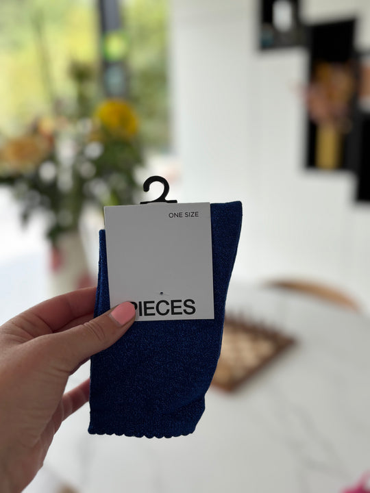koningsblauwe glittersokjes