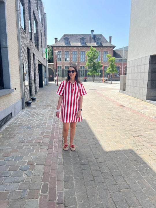 jade summer dress red