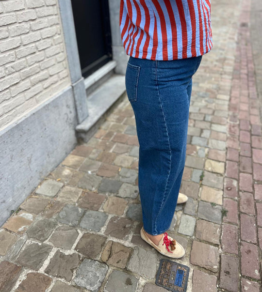 blue trooper barrel jeans