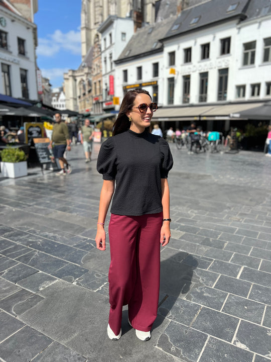 zoë burgundy broek