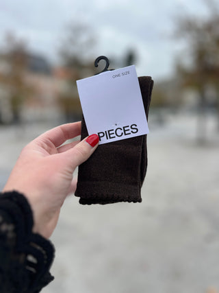 brown glitter sokjes