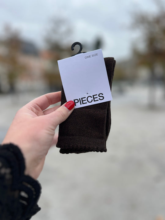 brown glitter sokjes