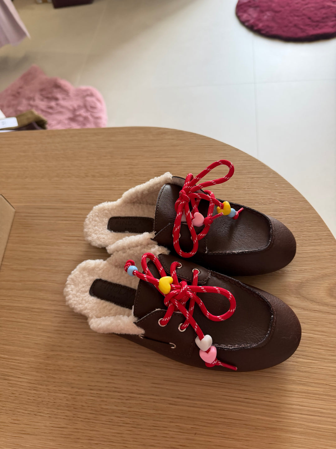 red loafers