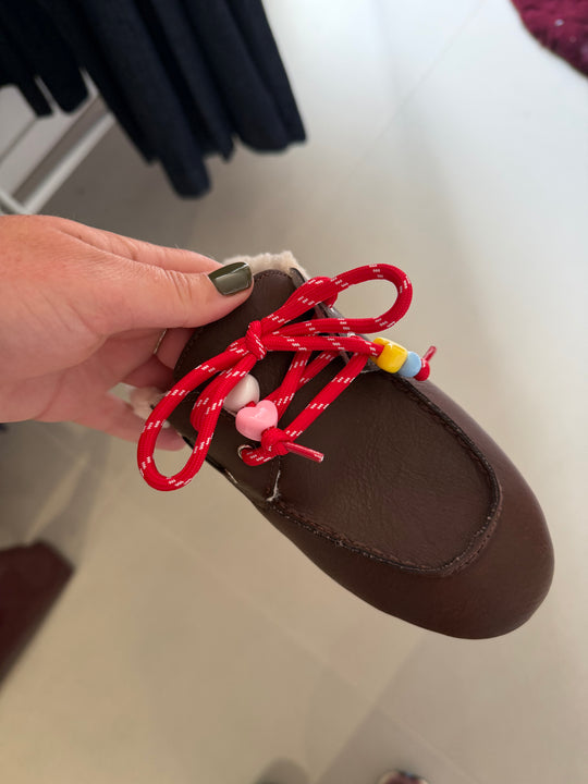 red loafers