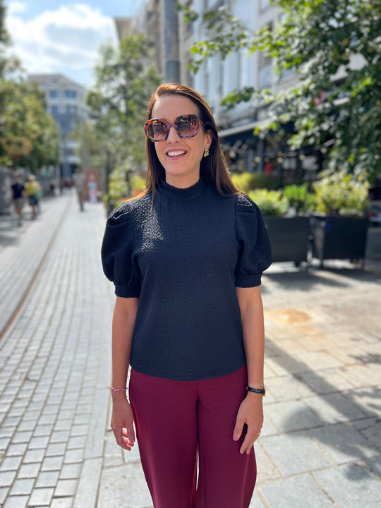 elin black blouse
