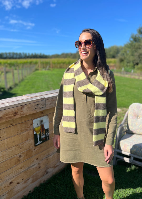 kaki fall dress