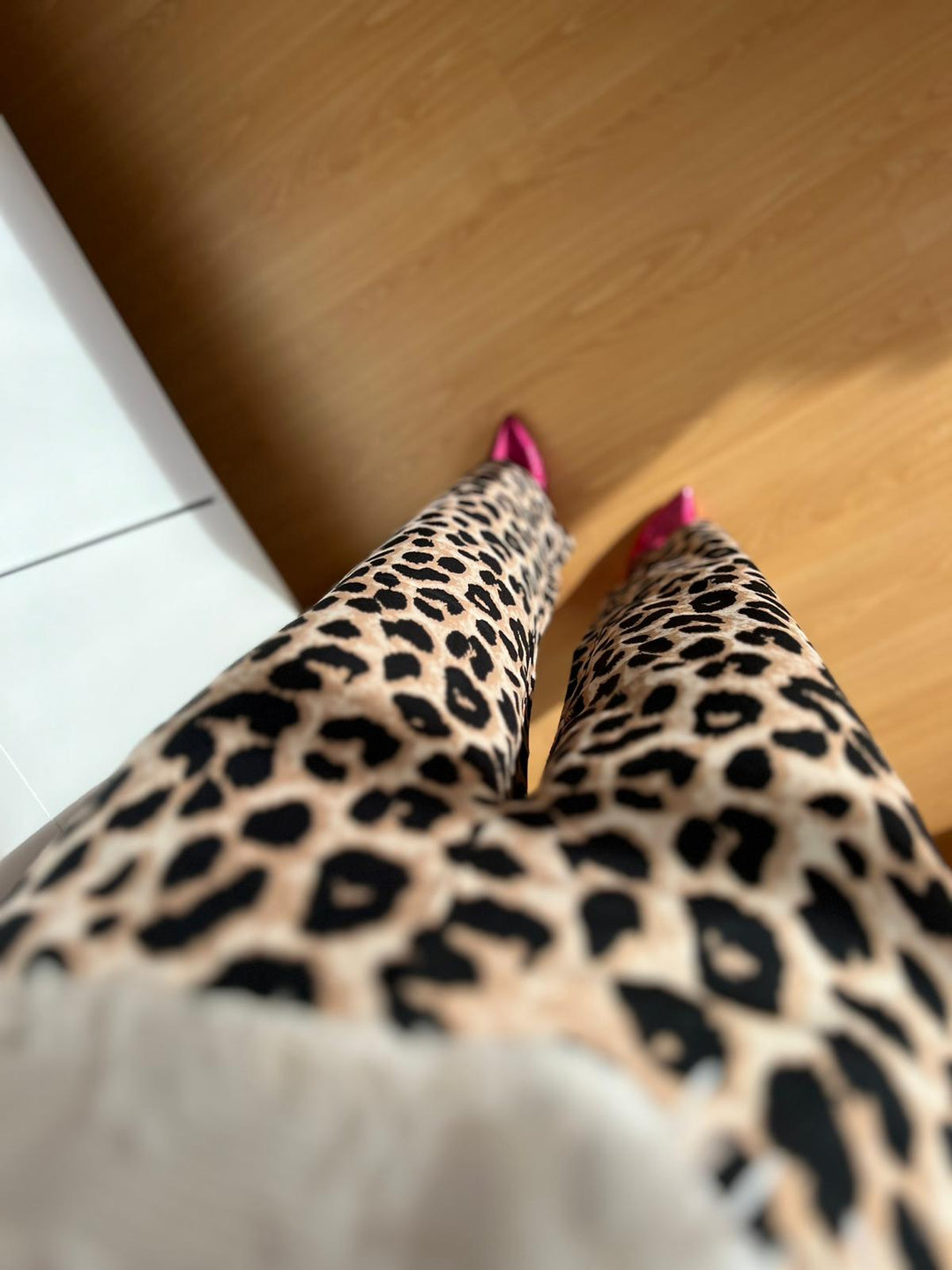 soepele leopard broek