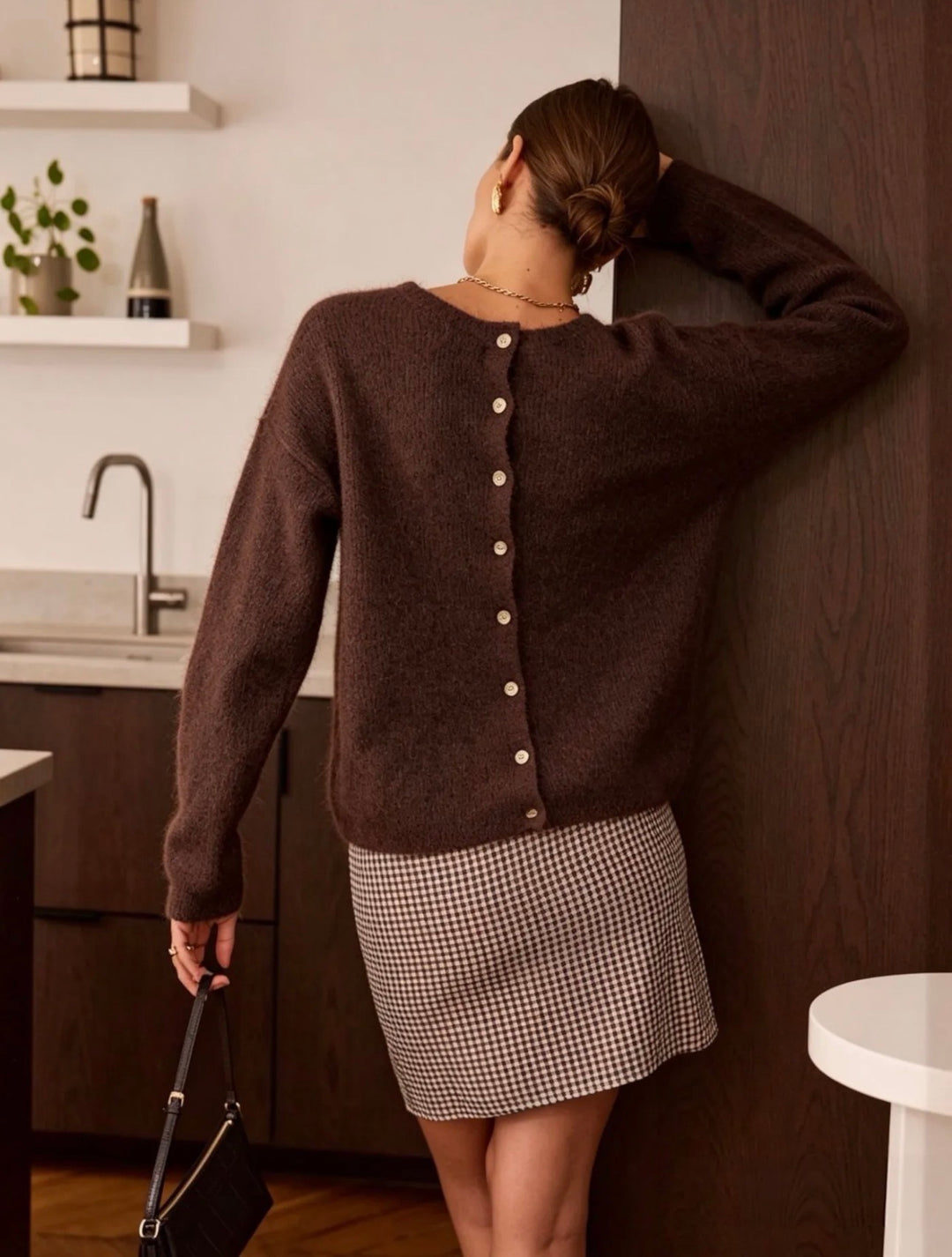 lucy chocolate knit