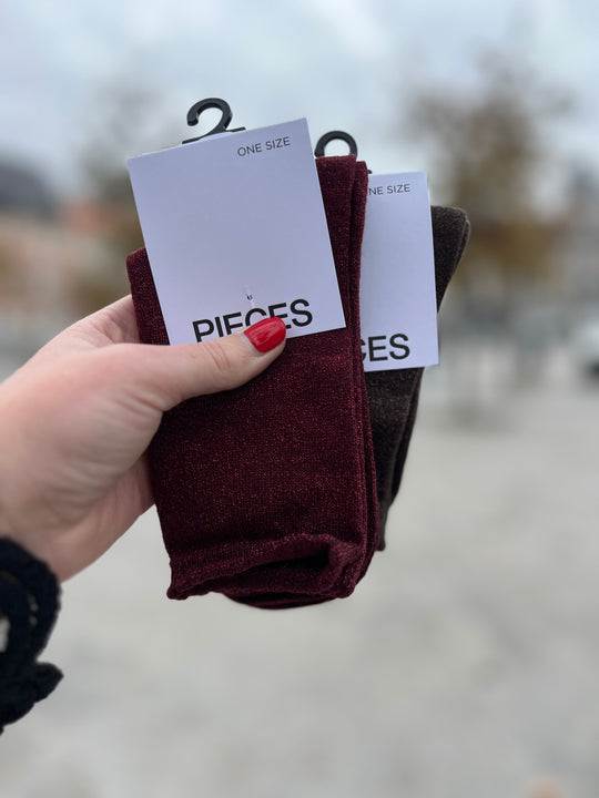 brown glitter sokjes