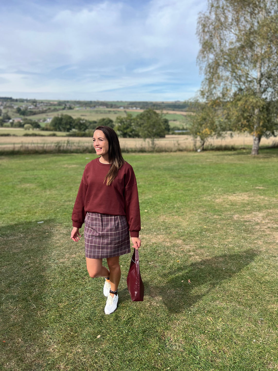 alice burgundy sweater