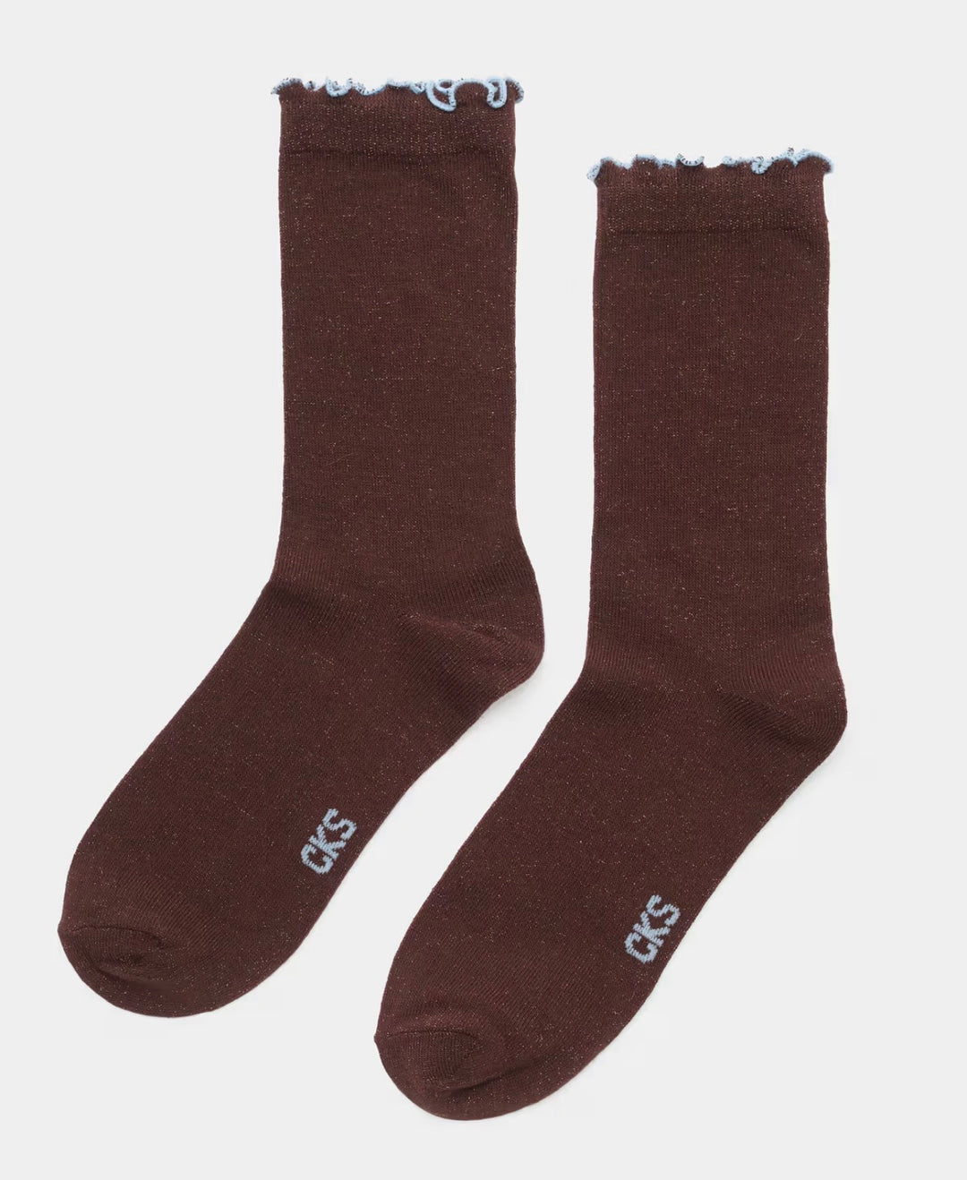 ruffle chocolate socks