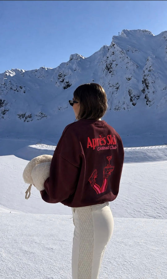 apres ski cocktail club sweater burgundy