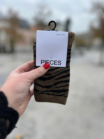 zebra glitter sokjes