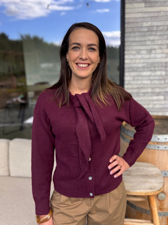 plum knit