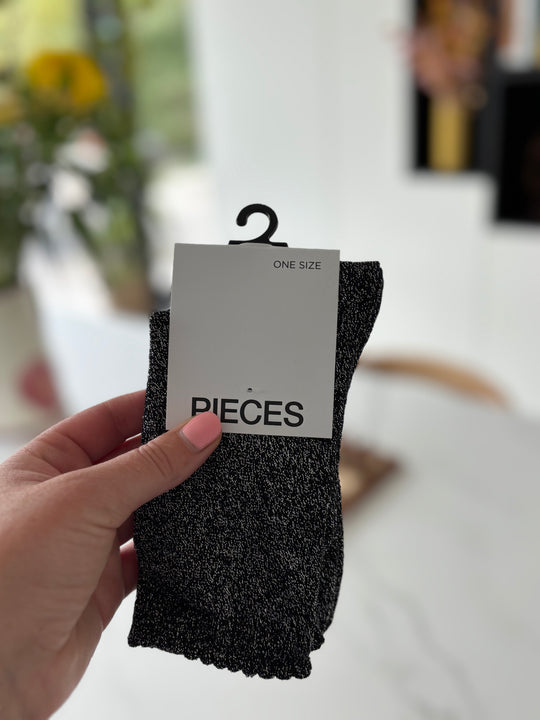 zwarte glitter sokjes