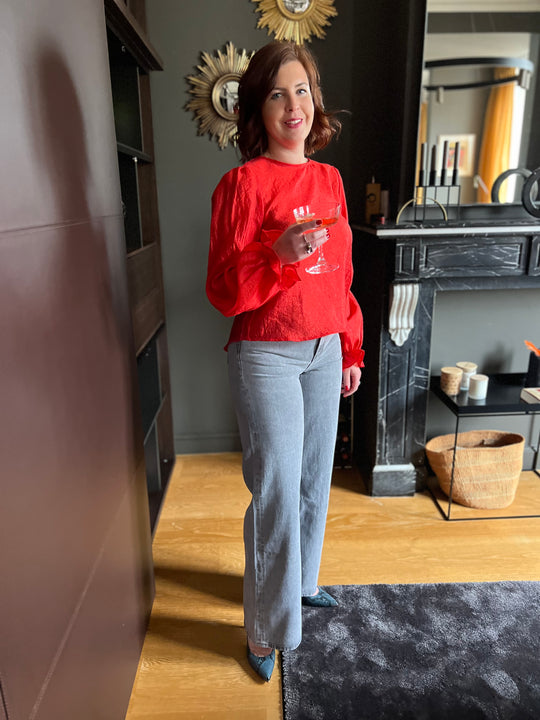 red bow blouse