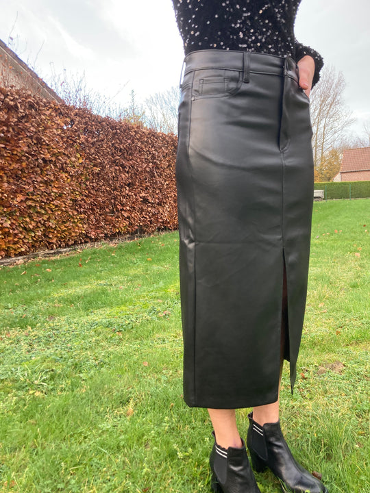 Skirt Leatherlook black