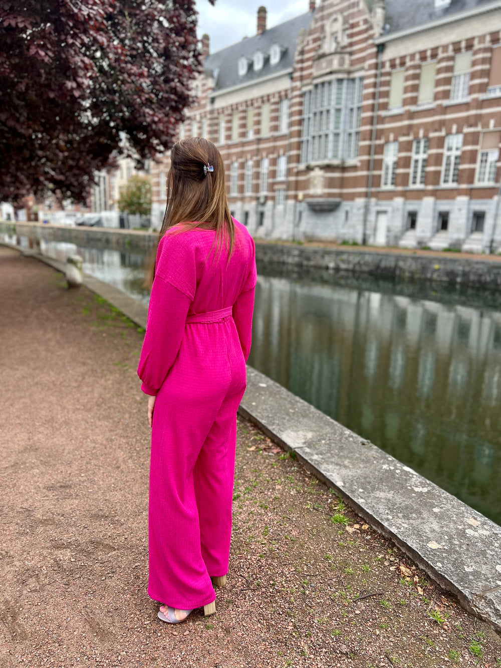 Roze jumpsuit