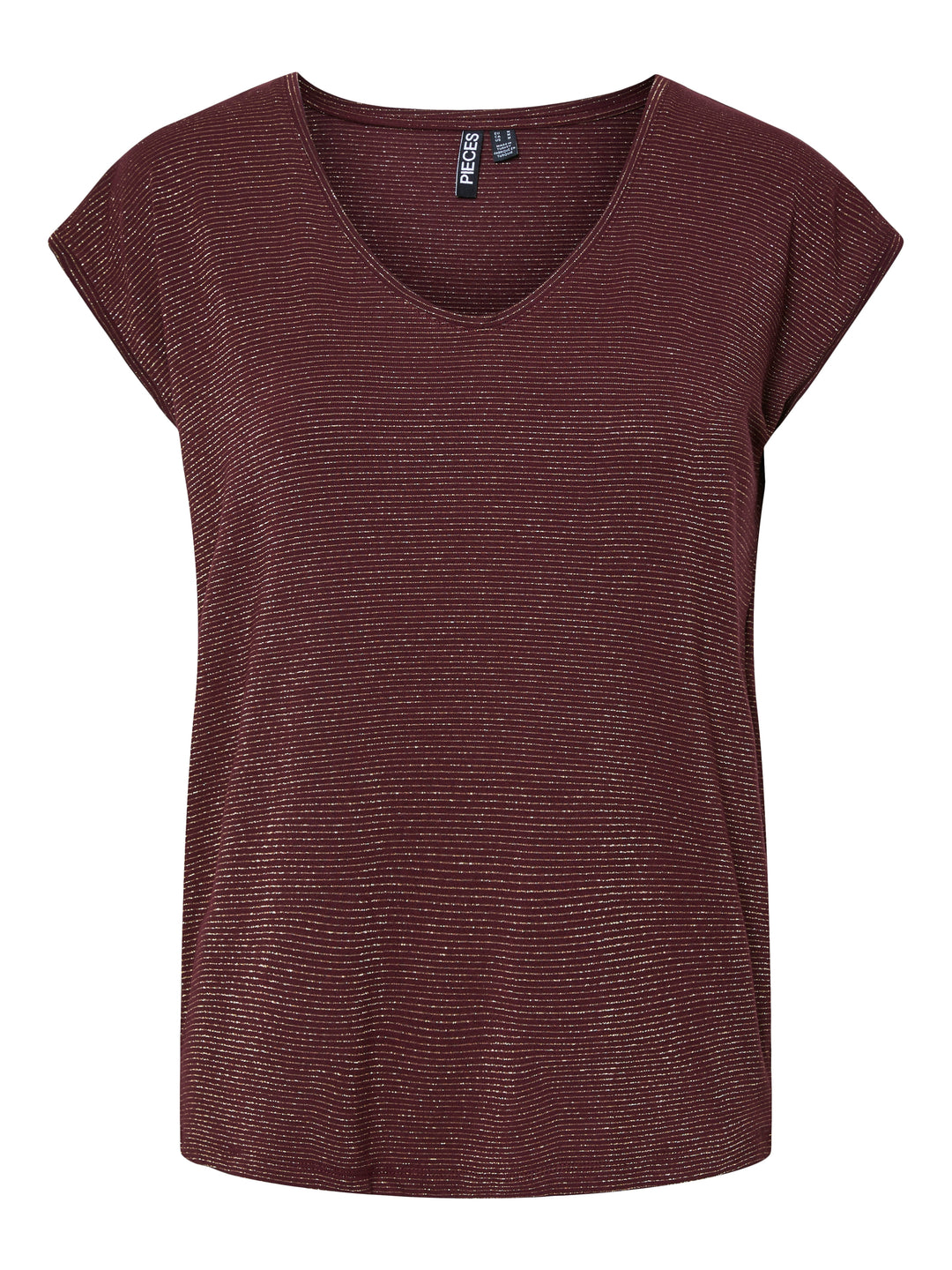 glitter burgundy t-shirt met streepje