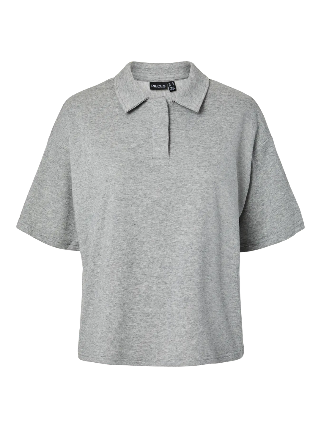 grey polo shirt