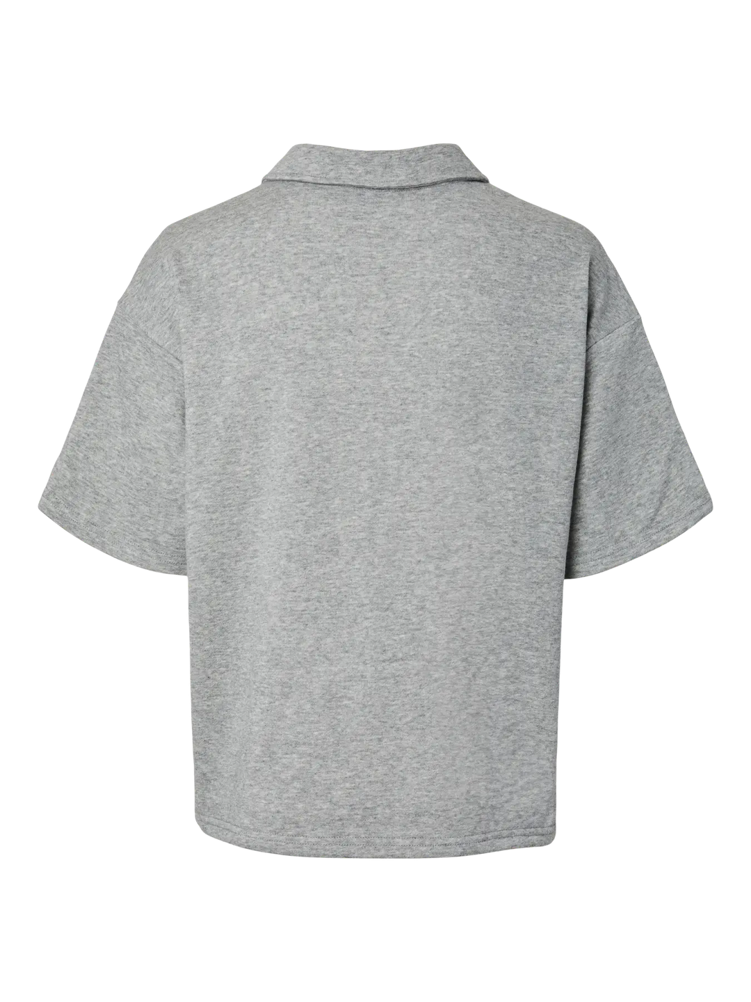 grey polo shirt